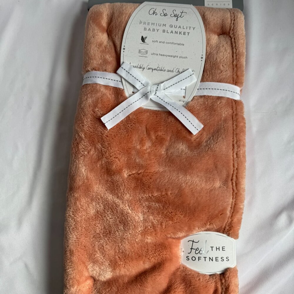 Oh So Soft Premium Quality Heavyweight Baby Blanket 30 x 40 Pink